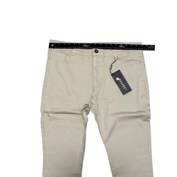 WULFUL Men's Slim Fit Straight Stretch Jeans Denim Pants 38x31 Khaki Skater - Picture 5 of 11